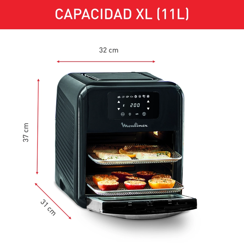 HORNO FREIDORA DE AIRE MOULINEX EASY FRY 11 LT 9 EN 1 - 7