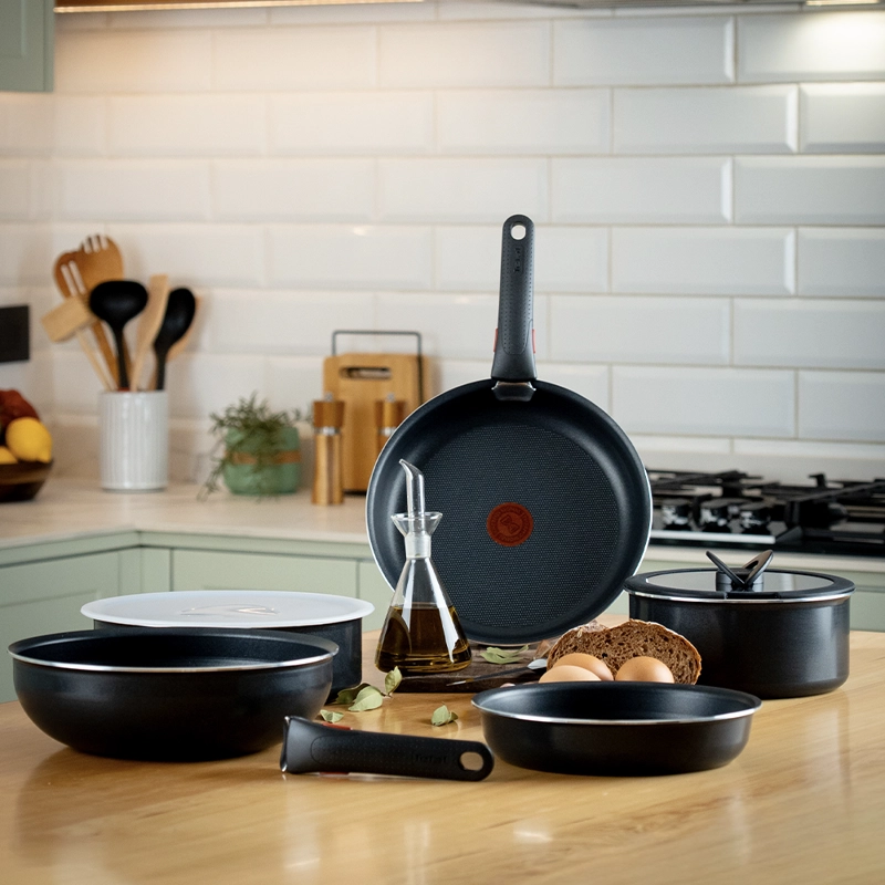 BATERIA DE COCINA ANTIADHERENTE INGENIO 12 PIEZAS CON MANGOS TEFAL - 2