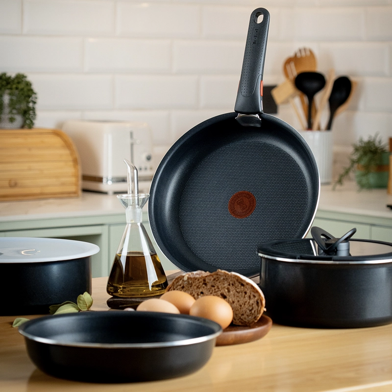 BATERIA DE COCINA ANTIADHERENTE INGENIO 12 PIEZAS CON MANGOS TEFAL - 3