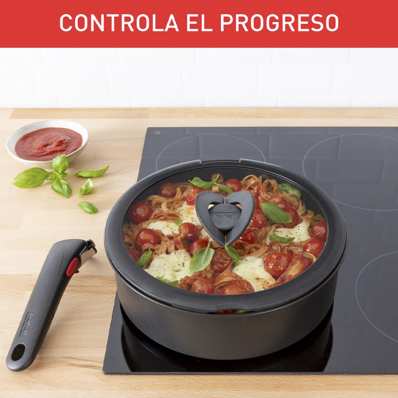 BATERIA DE COCINA ANTIADHERENTE INGENIO 12 PIEZAS CON MANGOS TEFAL - 5