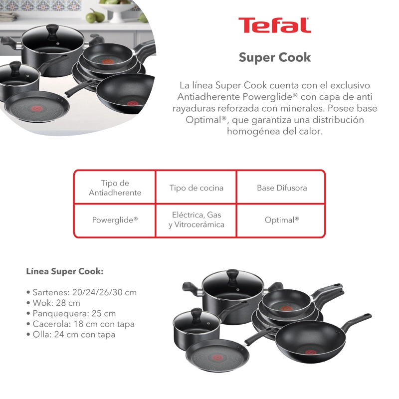 SARTE N 20 CM ALUMINIO SUPER COOK TEFAL - 2