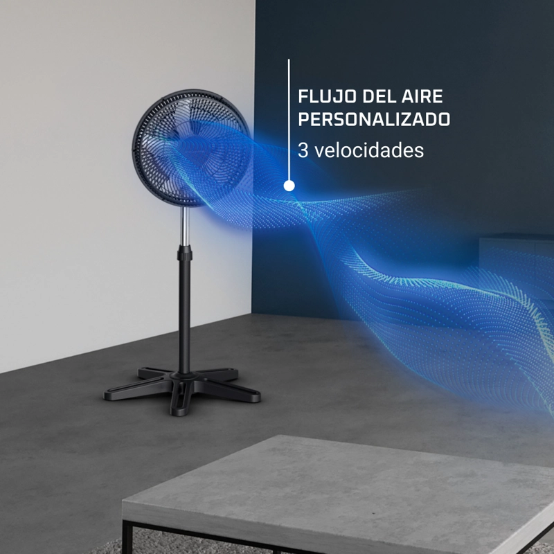 VENTILADOR PEDESTAL TURBO ESSENTIAL 15'' 40W ROWENTA - 4