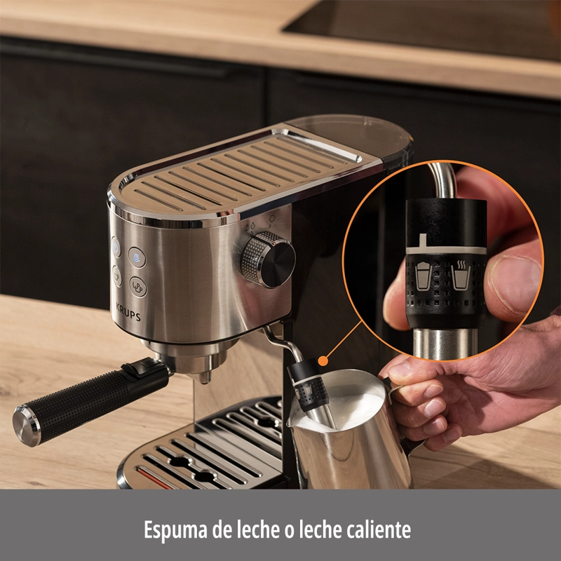 CAFETERA ESPRESSO VIRTUOSO STEAM&PUMP KRUPS XP444C10/BA0 - 5