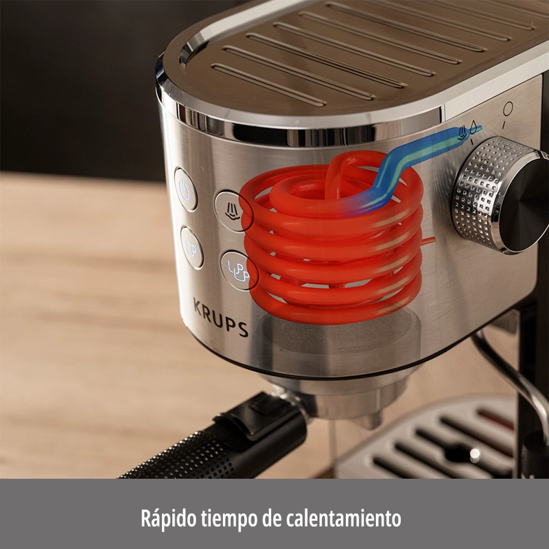 CAFETERA ESPRESSO VIRTUOSO STEAM&PUMP KRUPS XP444C10/BA0 - 6
