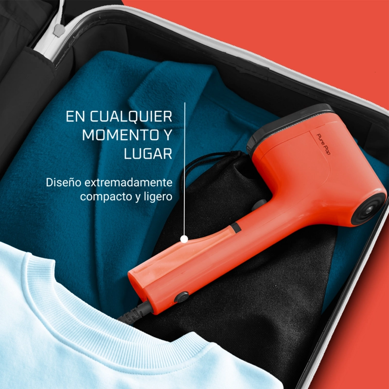 VAPORIZADOR PRENDAS MANUAL PURE POP ROJO  ROWENTA - 6