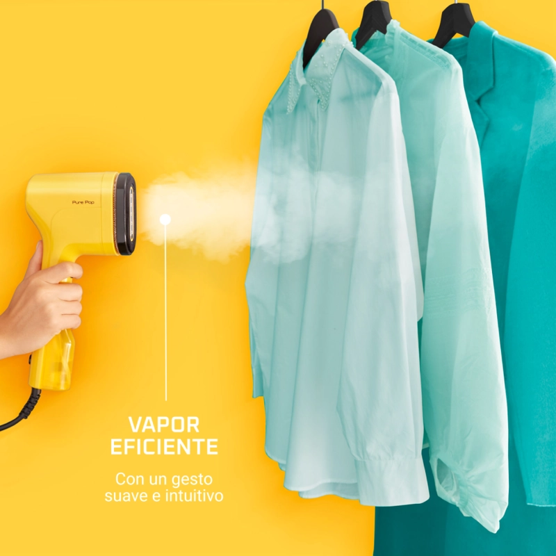 VAPORIZADOR PRENDAS MANUAL PURE POP AMARILLO  ROWENTA - 6