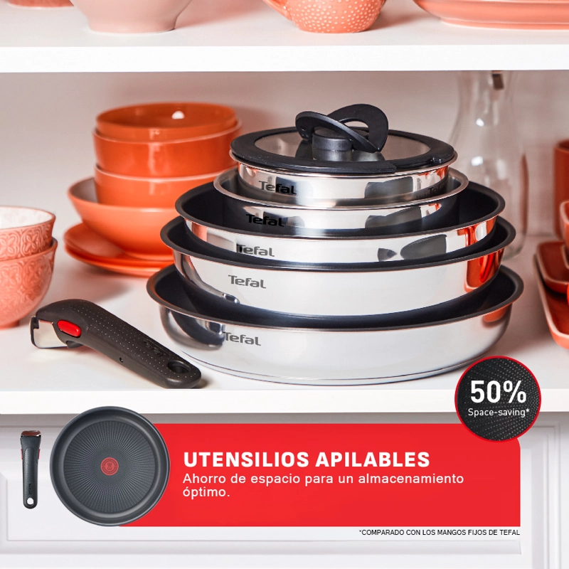 BATERIA DE COCINA ACERO INOXIDABLE INGENIO 6 PIEZAS CON MANGO - 8