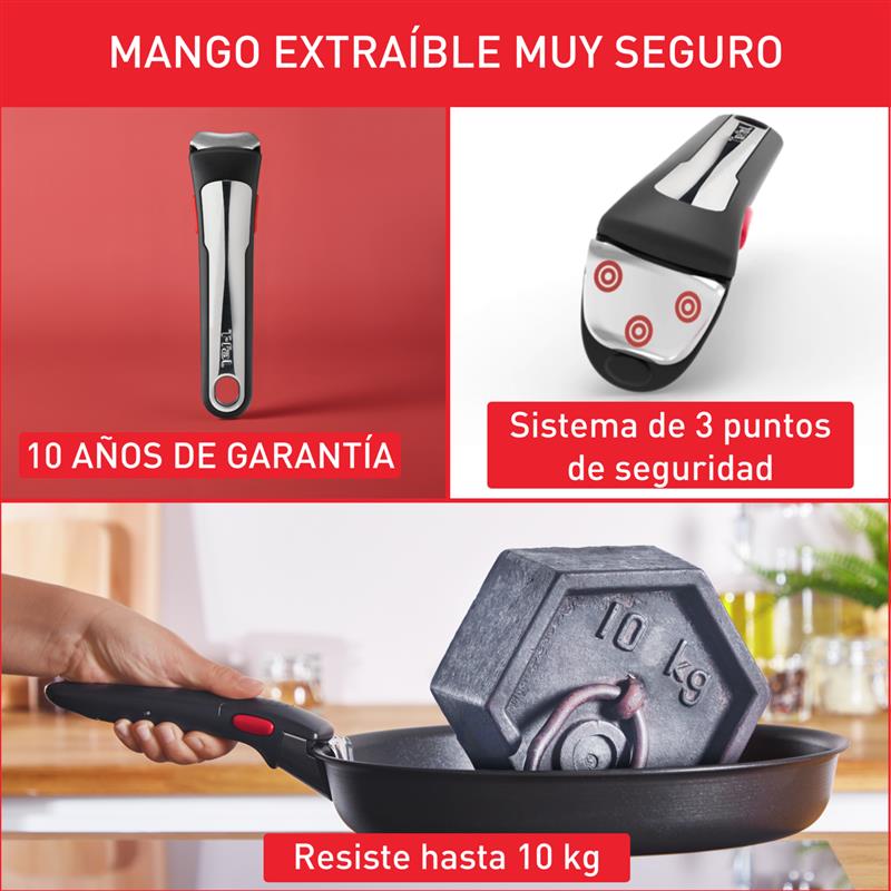 SET 3 OLLAS ANTIADHERENTE 16/18/20 CM + MANGO INGENIO TEFAL - 4