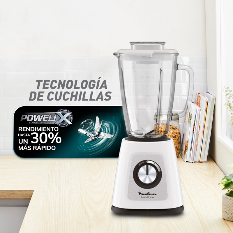 LICUADORA BLENDFORCE BLANCO 2V + PULSE 800W MOULINEX - 3