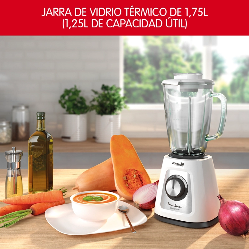 LICUADORA BLENDFORCE BLANCO 2V + PULSE 800W MOULINEX - 5
