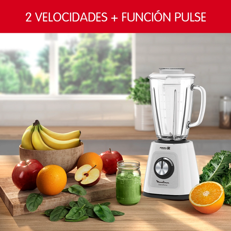 LICUADORA BLENDFORCE BLANCO 2V + PULSE 800W MOULINEX - 6