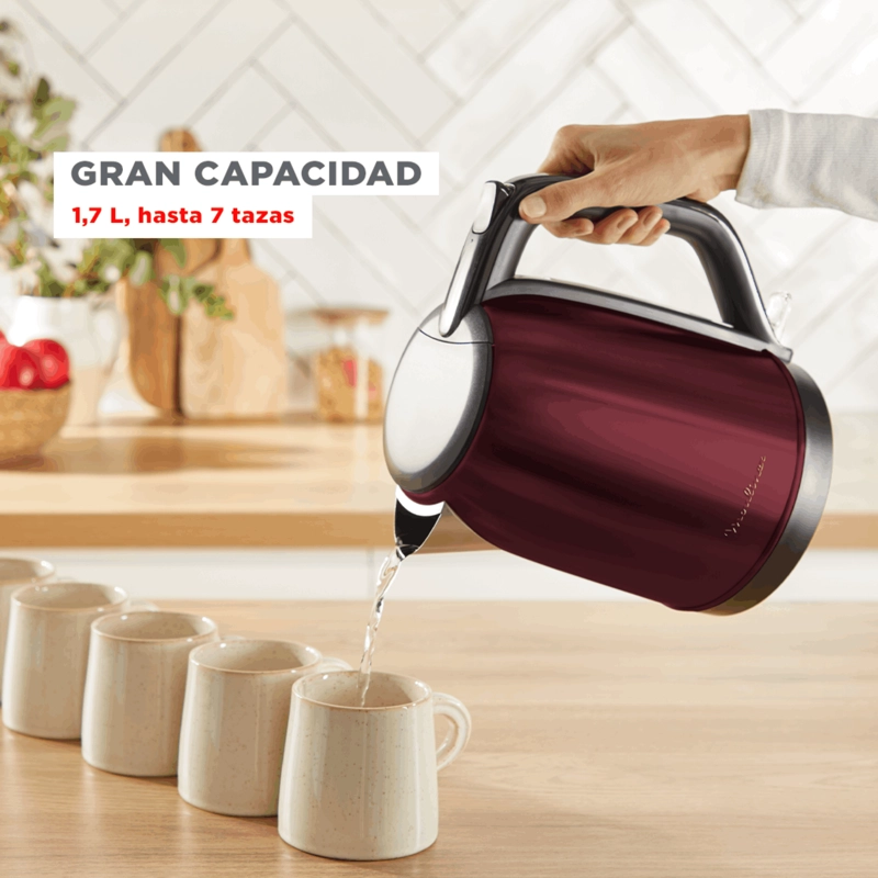 HERVIDOR SUBITO 1,7 L ROJO MOULINEX - 5