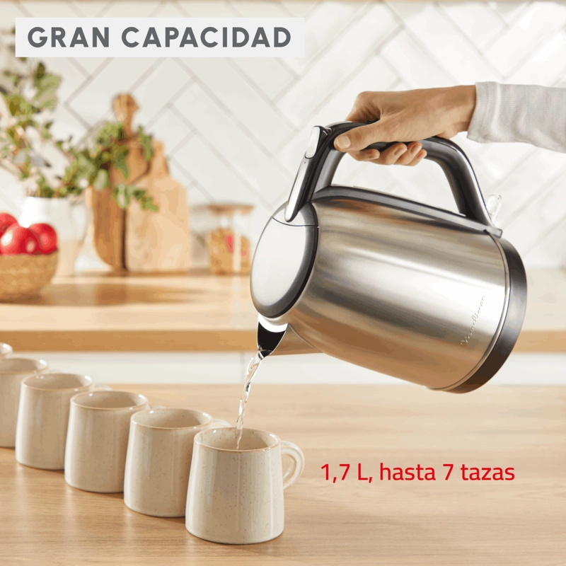HERVIDOR SUBITO INOX 1,7L GRIS MOULINEX - 4