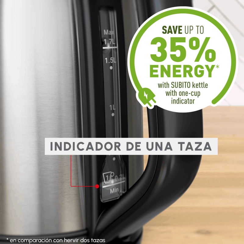 HERVIDOR SUBITO INOX 1,7L GRIS MOULINEX - 7
