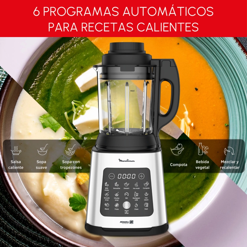 LICUADORA PERFECT MIXCOOK 1400W 2L MOULINEX - 2