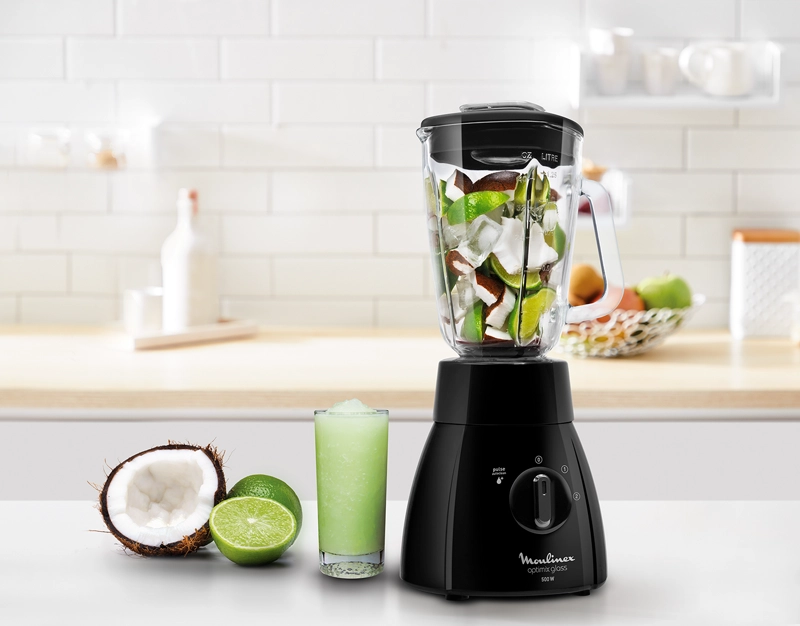 LICUADORA OPTIMIX NEGRA 2V 500W MOULINEX - 7