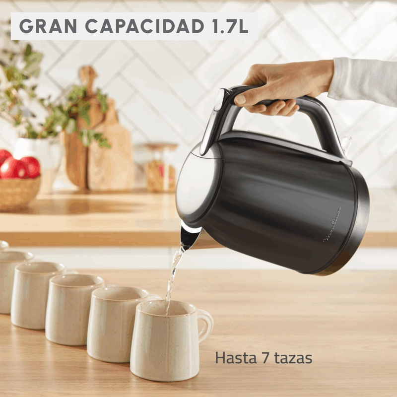 HERVIDOR SUBITO 5 1,7 L INOX NEGRO - 5