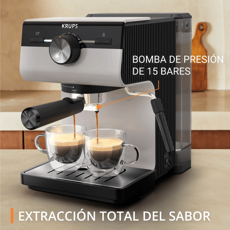 CAFETERA ESPRESSO AUTHENTIC GRIS KRUPS - 3