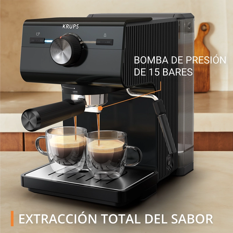 CAFETERA ESPRESSO AUTHENTIC NEGRO KRUPS - 2