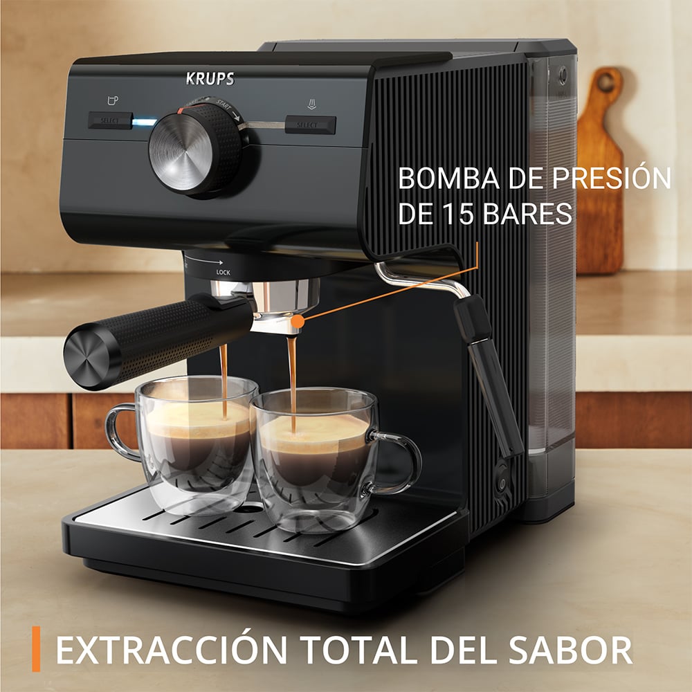 CAFETERA ESPRESSO AUTHENTIC NEGRO KRUPS - 3