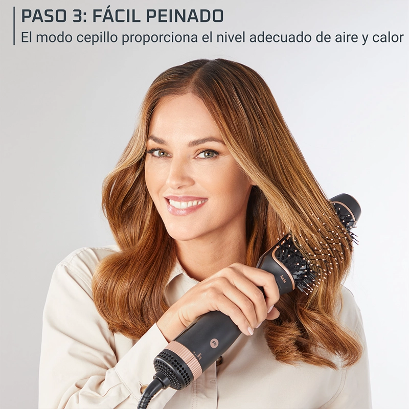CEPILLO DE AIRE CALIENTE Y SECADOR DE PELO 2 EN 1 REVERSO NEGRO ROWENTA - 6