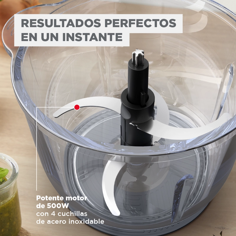 PICADORA BOWL DE VIDRIO XXL 2L 500W MOULINEX - 3