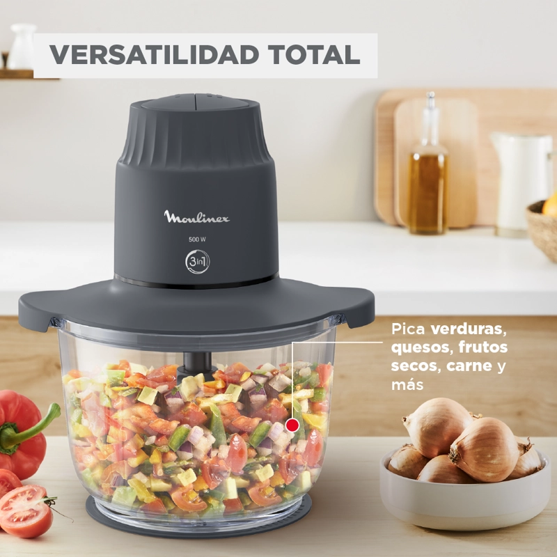 PICADORA BOWL DE VIDRIO XXL 2L 500W MOULINEX - 4