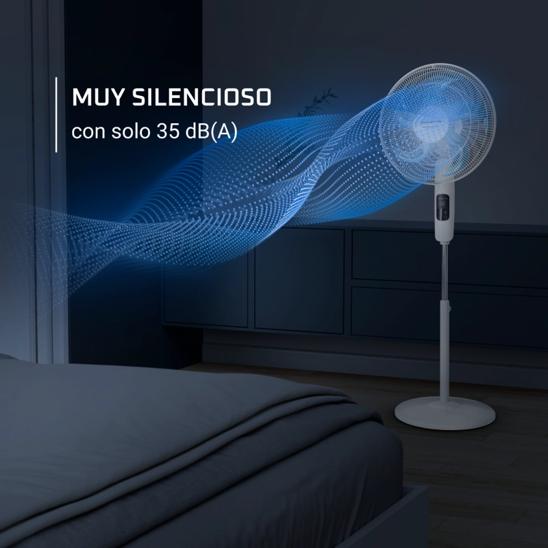 VENTILADOR PEDESTAL TURBO SILENCE FAN 16'' 32 W ROWENTA - 3