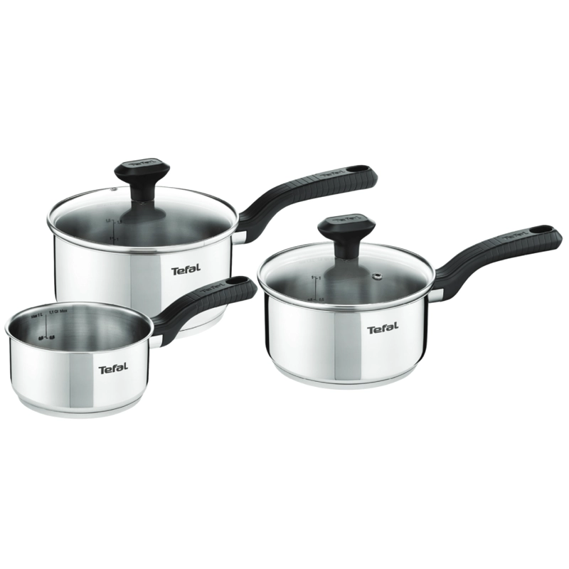 SET DE OLLAS ACERO INOXIDABLE 5 PIEZAS COMFORT MAX TEFAL - 1