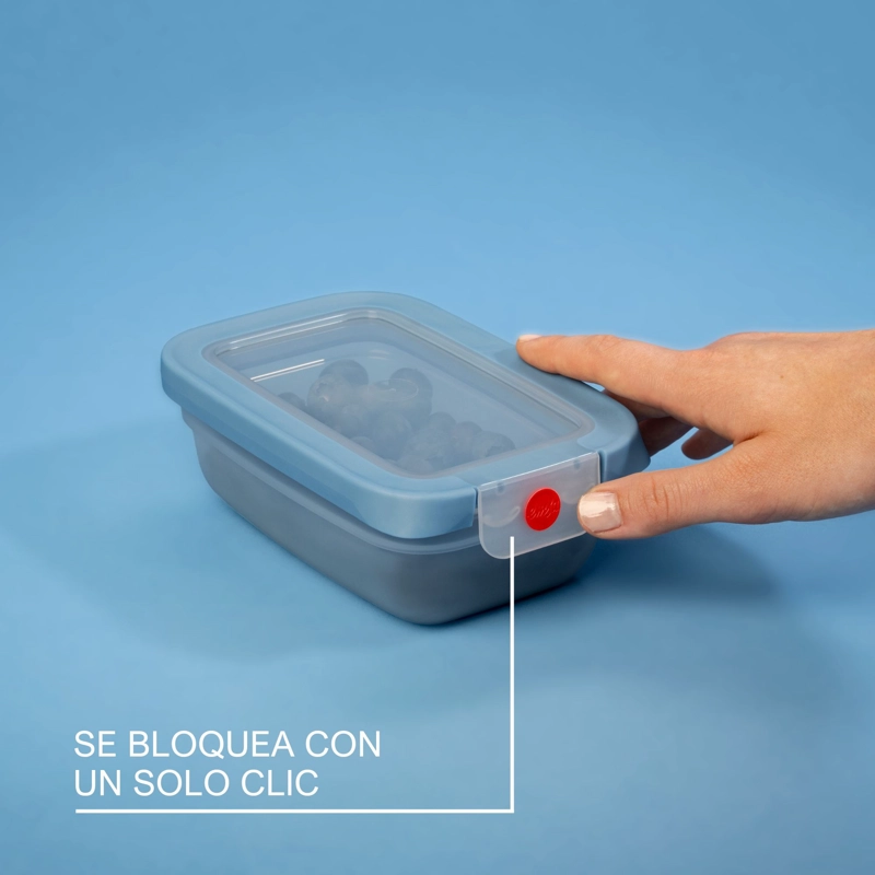 CONTENEDOR DE ALIMENTOS ONECLICK SET AZUL 3 PIEZAS 0.5L TEFAL - 3