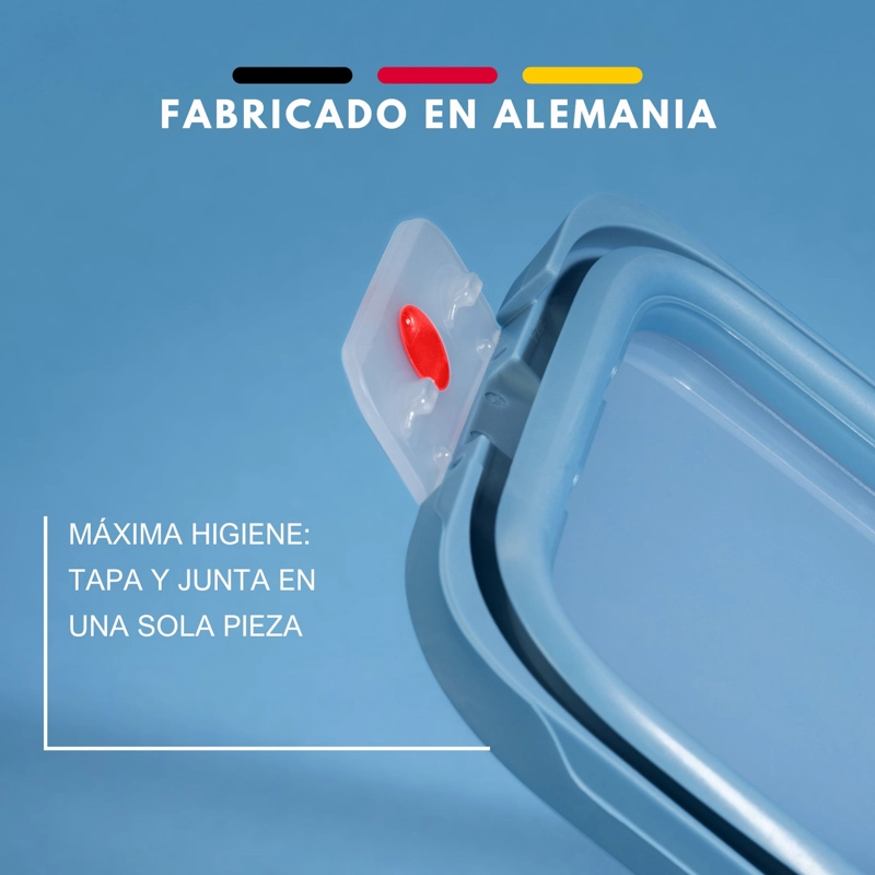 CONTENEDOR DE ALIMENTOS ONECLICK SET AZUL 3 PIEZAS 0.5L TEFAL - 4