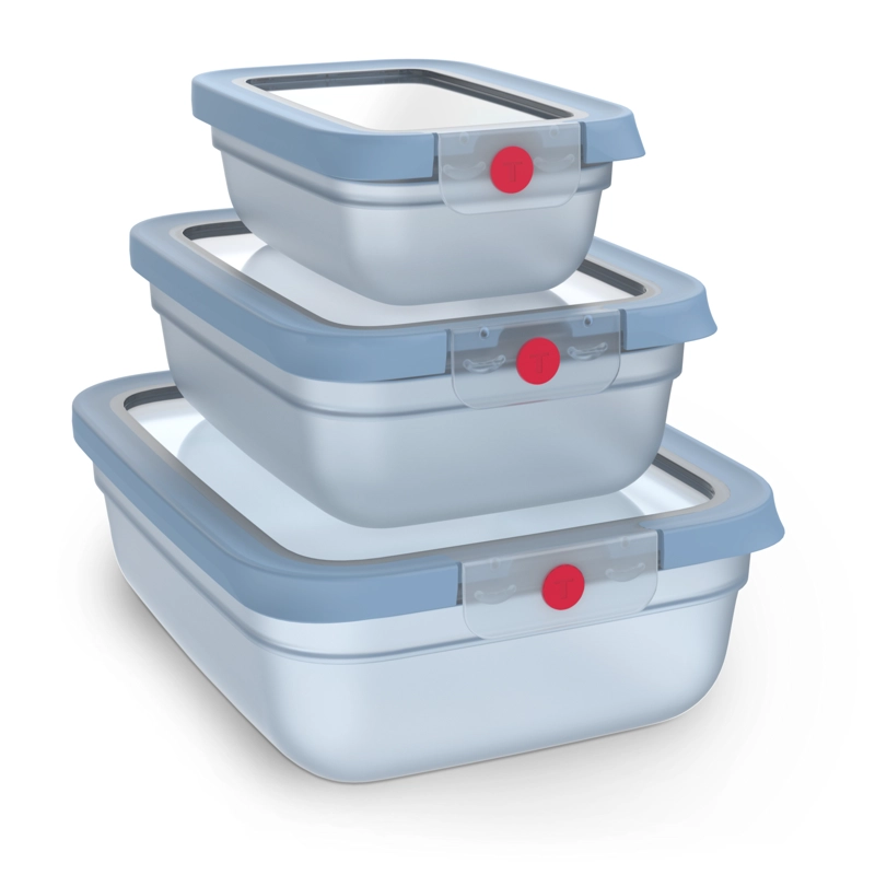 CONTENEDOR HERMETICO DE ALIMENTOS ONECLICK AZUL 0,5/1,2/2,3L TEFAL - 1