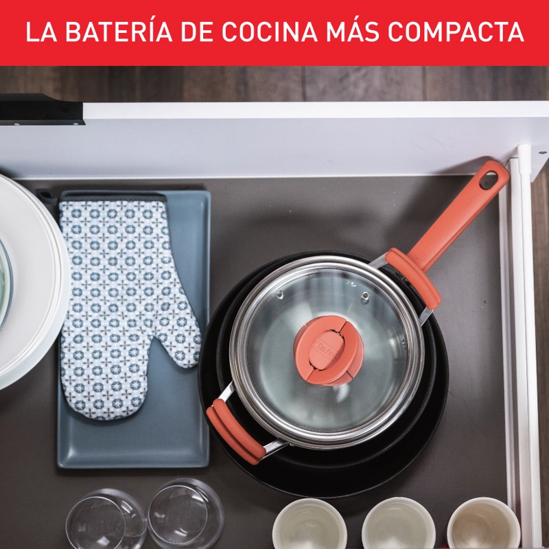 BATERIA DE COCINA 6 PIEZAS OPTISPACE TEFAL - 8