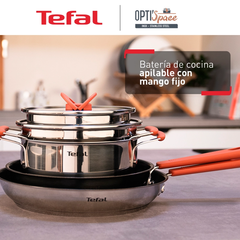 BATERIA DE COCINA 6 PIEZAS OPTISPACE TEFAL - 9