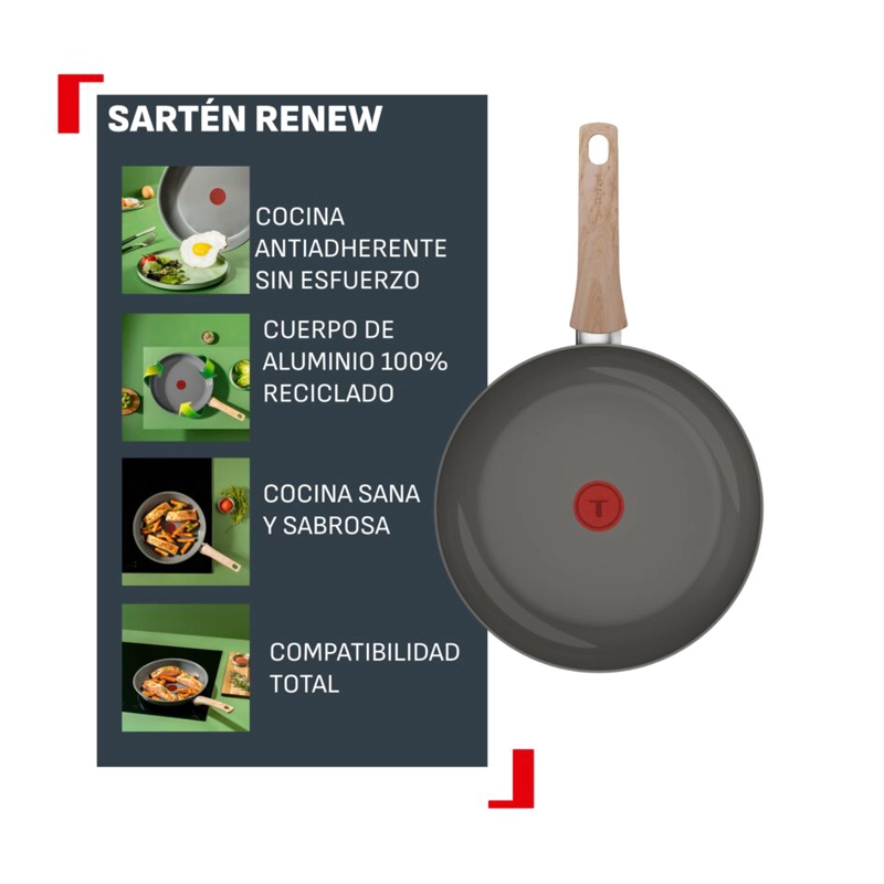 SARTEN 28 CM RENEW CERAMICA TEFAL - 6