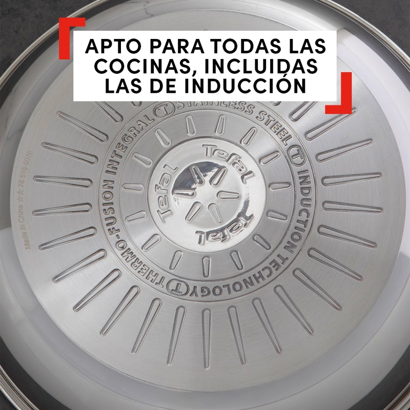 BATERIA DE COCINA ACERO INOXIDABLE DUETTO 11 PIEZAS TEFAL - 4