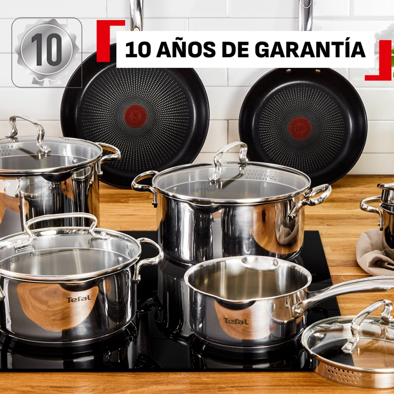 BATERIA DE COCINA ACERO INOXIDABLE DUETTO 11 PIEZAS TEFAL - 6