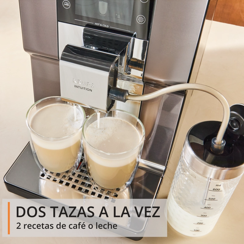CAFETERA ESPRESSO INTUITION HOT & COLD TITANIUM TOUCH KRUPS - 4