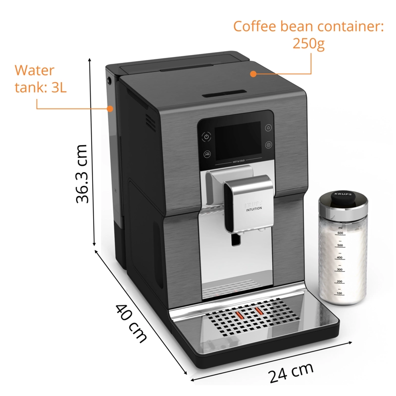 CAFETERA ESPRESSO INTUITION HOT & COLD TITANIUM TOUCH KRUPS - 7