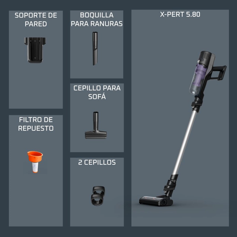 ASPIRADORA VERTICAL X PERT 5.8 DIGITAL ALLERGY ROWENTA - 6