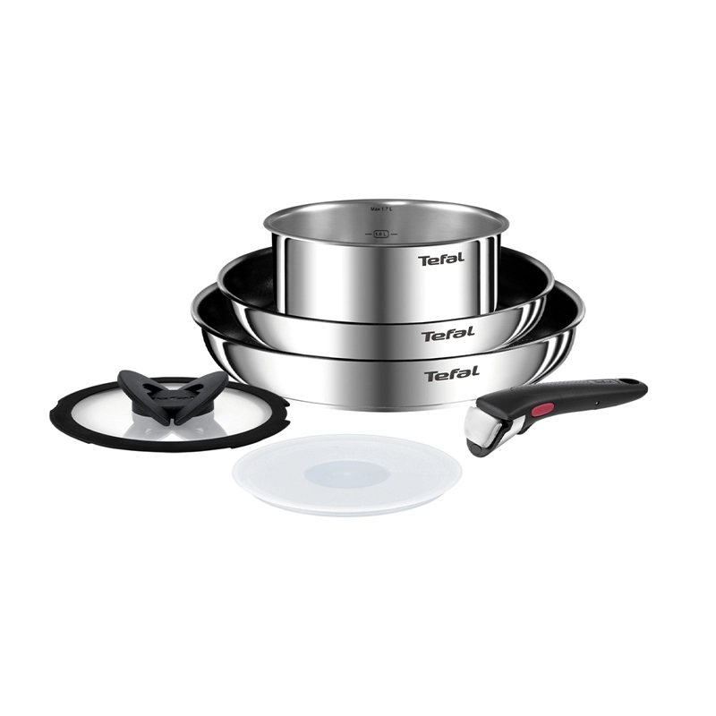 BATERIA DE COCINA ACERO INOXIDABLE INGENIO 6 PIEZAS CON MANGO - 1