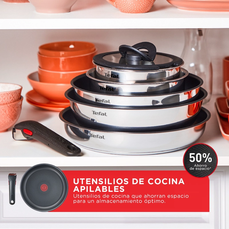 BATERIA DE COCINA ACERO INOXIDABLE INGENIO 6 PIEZAS CON MANGO - 5