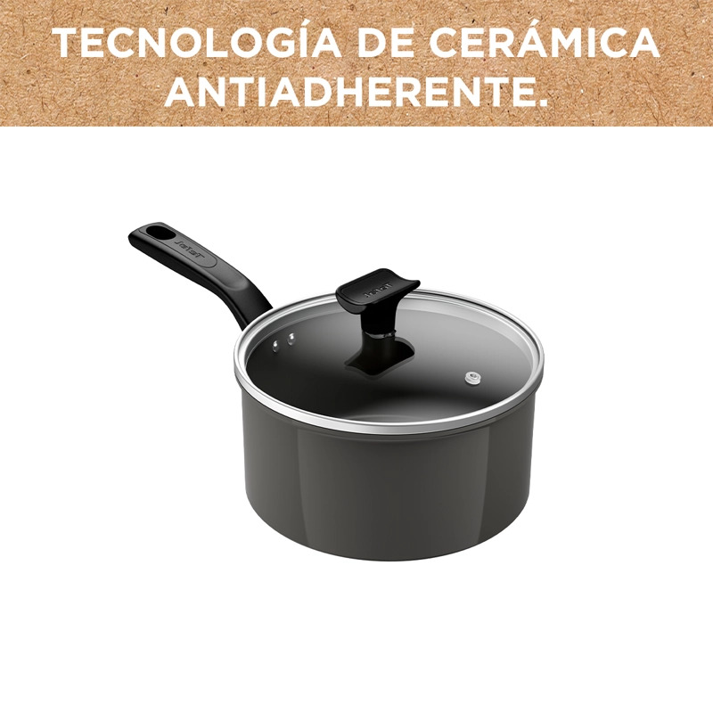 BATERIA DE COCINA CERAMICA CHANGE 5 PCS TEFAL - 3