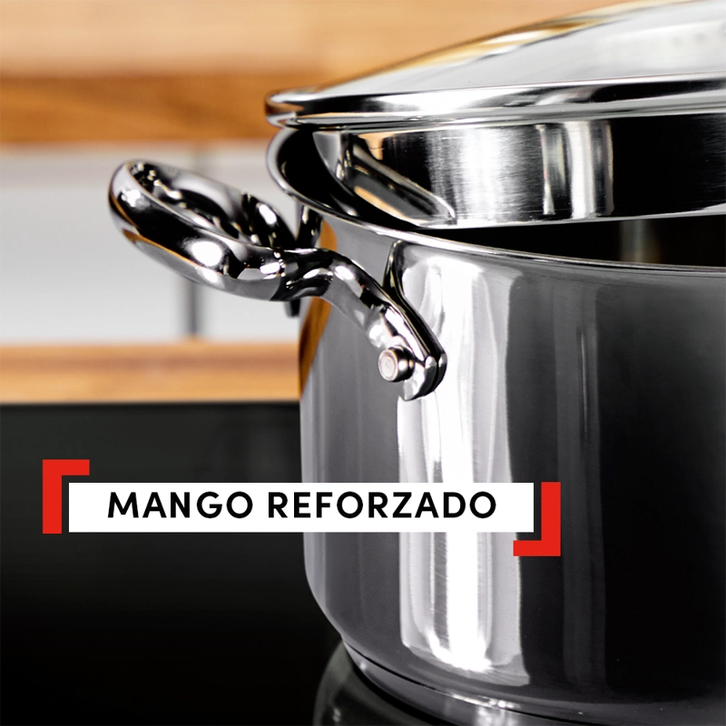 BATERIA DE COCINA ACERO INOXIDABLE DUETTO 11 PIEZAS TEFAL - 3