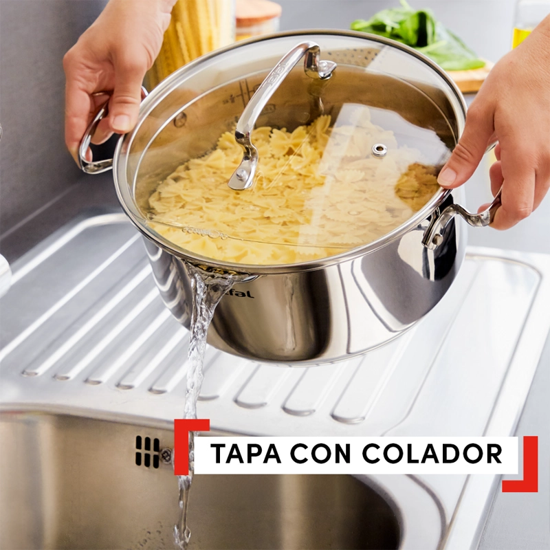 BATERIA DE COCINA ACERO INOXIDABLE DUETTO 11 PIEZAS TEFAL - 4