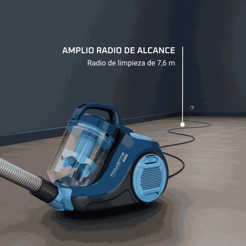 ASPIRADORA DE ARRASTRE CICLONICA SWIFT POWER AZUL 1.5L ROWENTA - 5