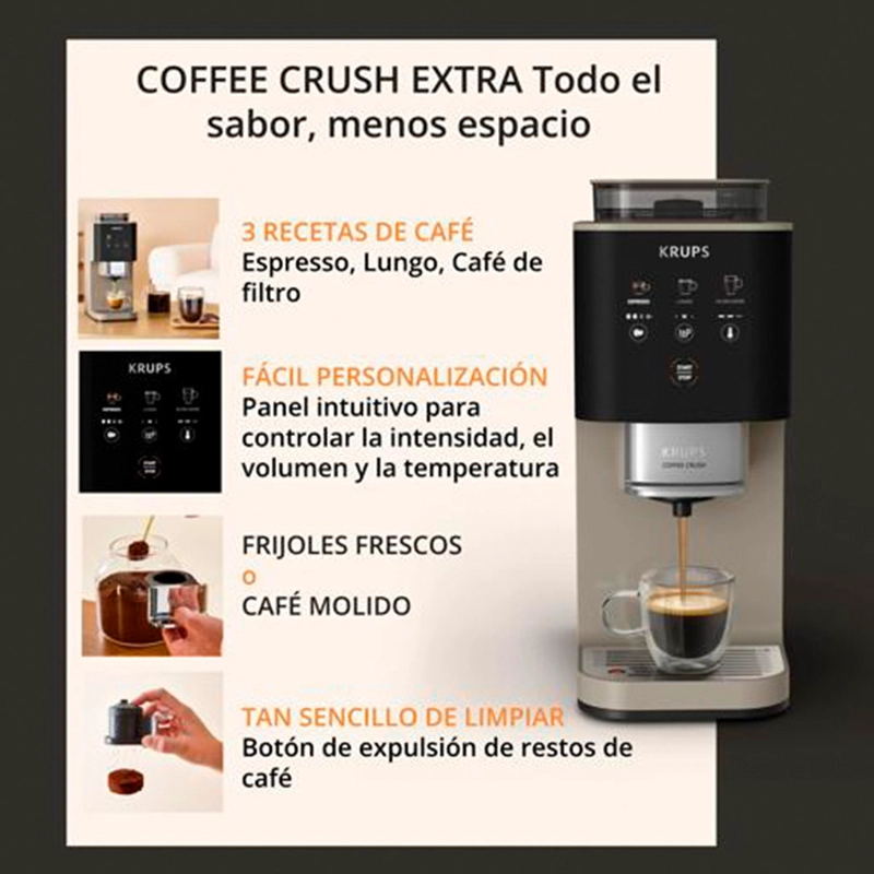 CAFETERA ESPRESSO COFFEE CRUSH CHAI KRUPS - 5