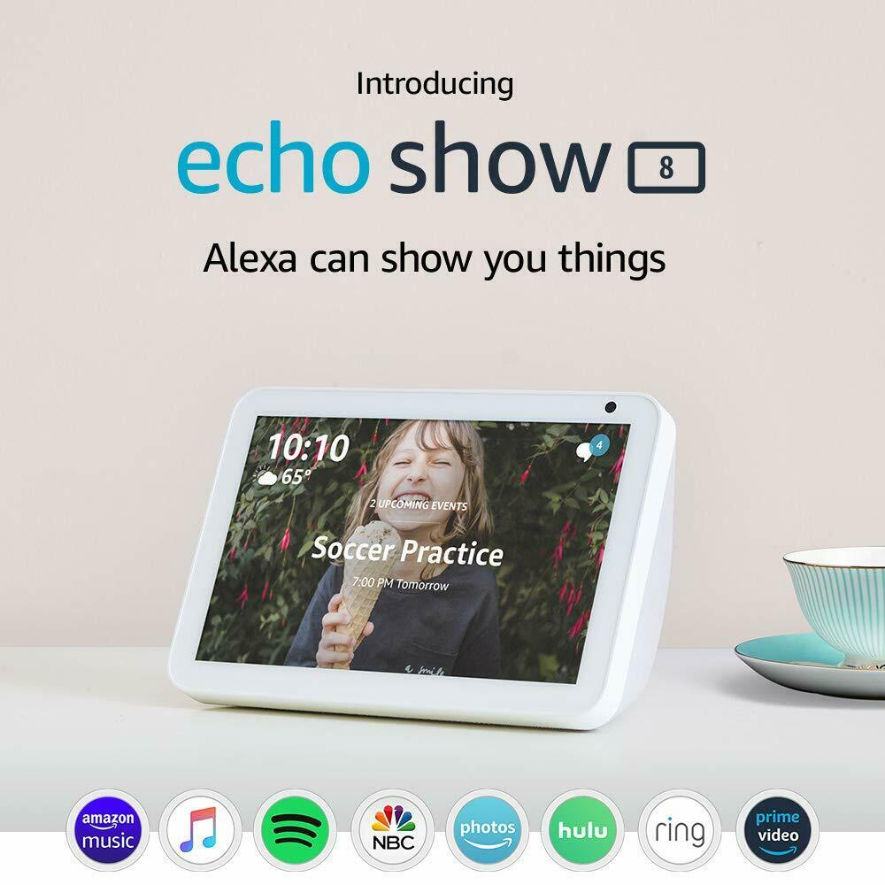 AMAZON ECHO SHOW 8 BLANCO CON ALEXA COMPATIBLE CON APPS DE STREAMING - 4