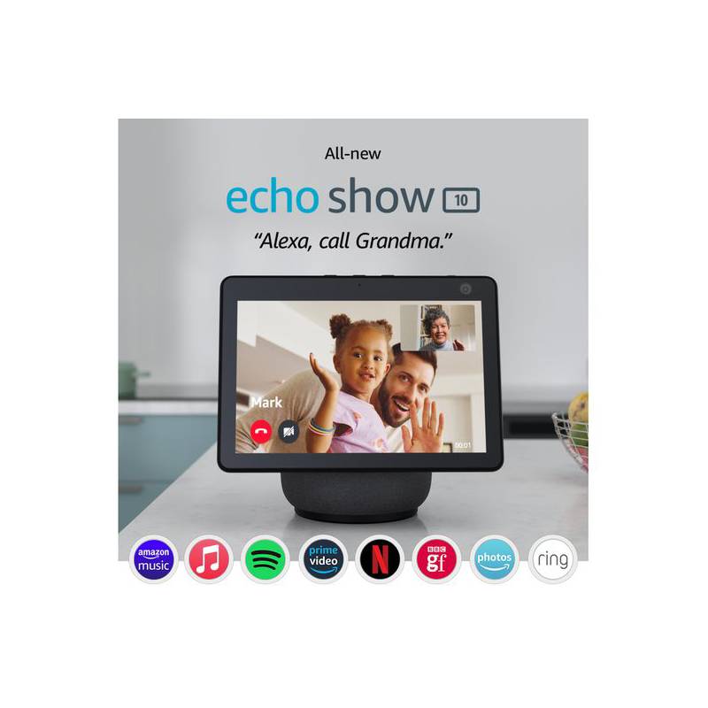 PARLANTE AMAZON ECHO SHOW 10 NEGRO CON ALEXA APPS STREAMING - 3