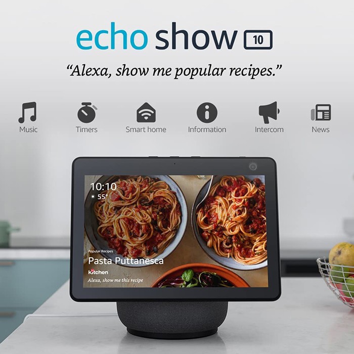 PARLANTE AMAZON ECHO SHOW 10 NEGRO CON ALEXA APPS STREAMING - 4